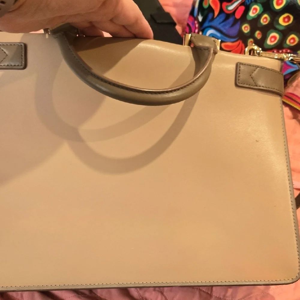 Michael Kors Tan and Gray Satchel